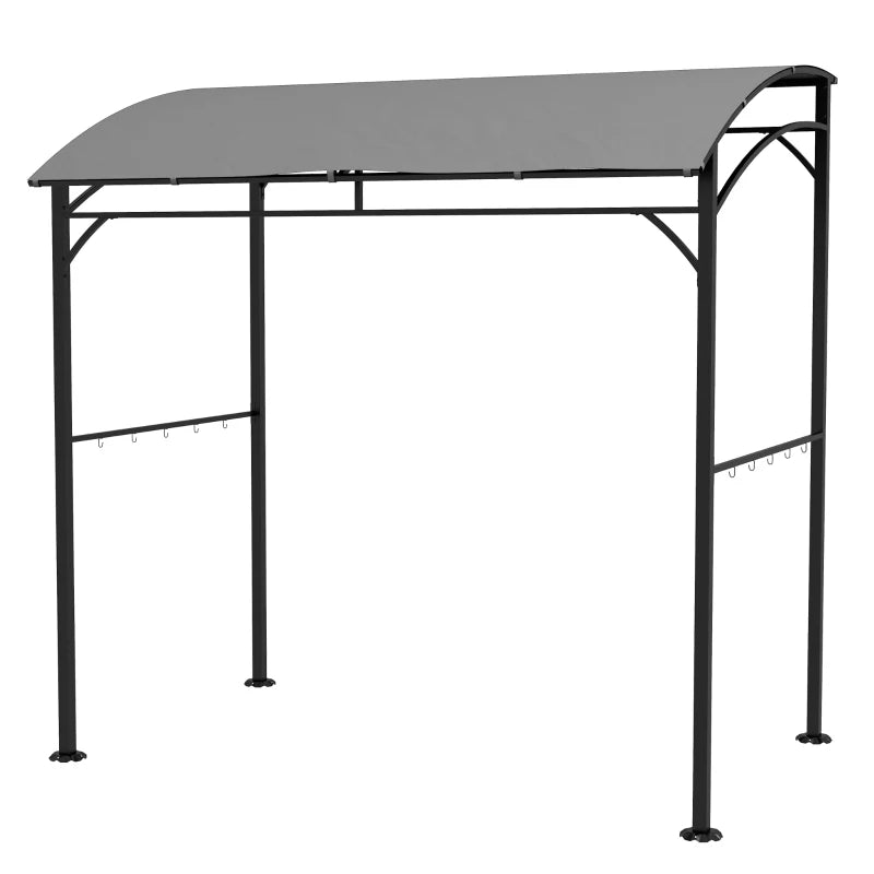 Grey Metal Frame BBQ Gazebo - 2.2 x 1.5m