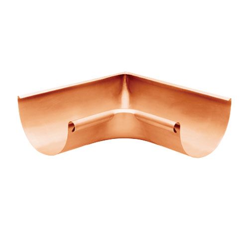 125mm Half Round Copper 90 Degree Internal Angle