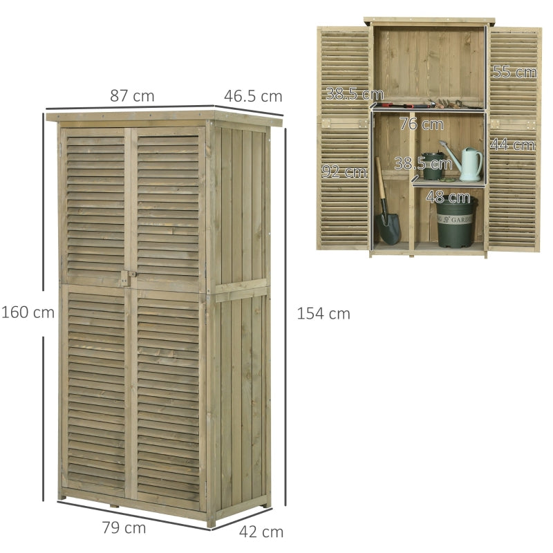 Wooden Garden Storage Shed with Asphalt Roof