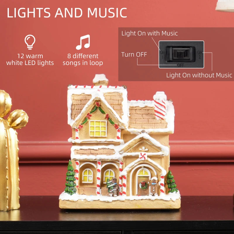 Festive Gingerbread House with Lights & Music - Perfect Christmas Decoration for Holiday Cheer