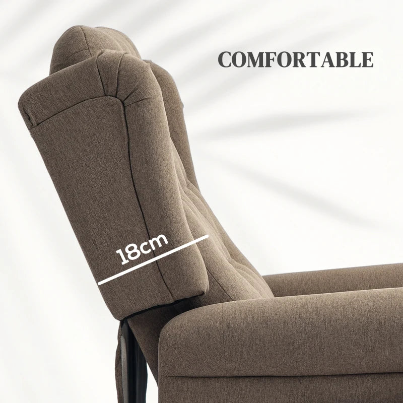 Dark Brown 45° Lifting Riser Recliner Armchair for Comfort and Support