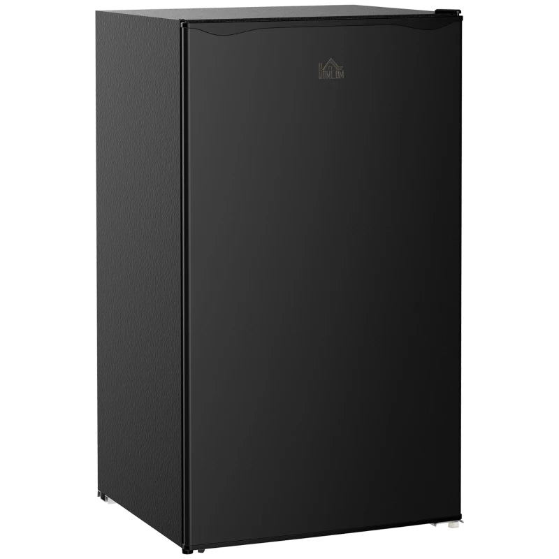 Compact 91L Under Counter Fridge with Chiller Box, Removable Shelf, Reversible Door & Adjustable Legs - Black Mini Refrigerator