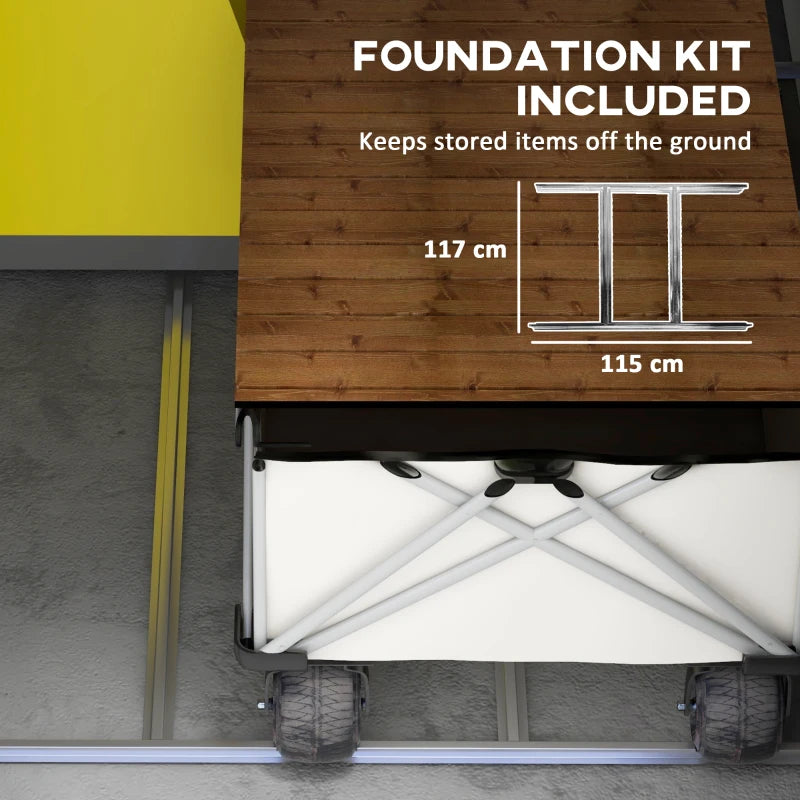 Polypropylene  4ft x 6ft Garden Shed with Foundation Kit