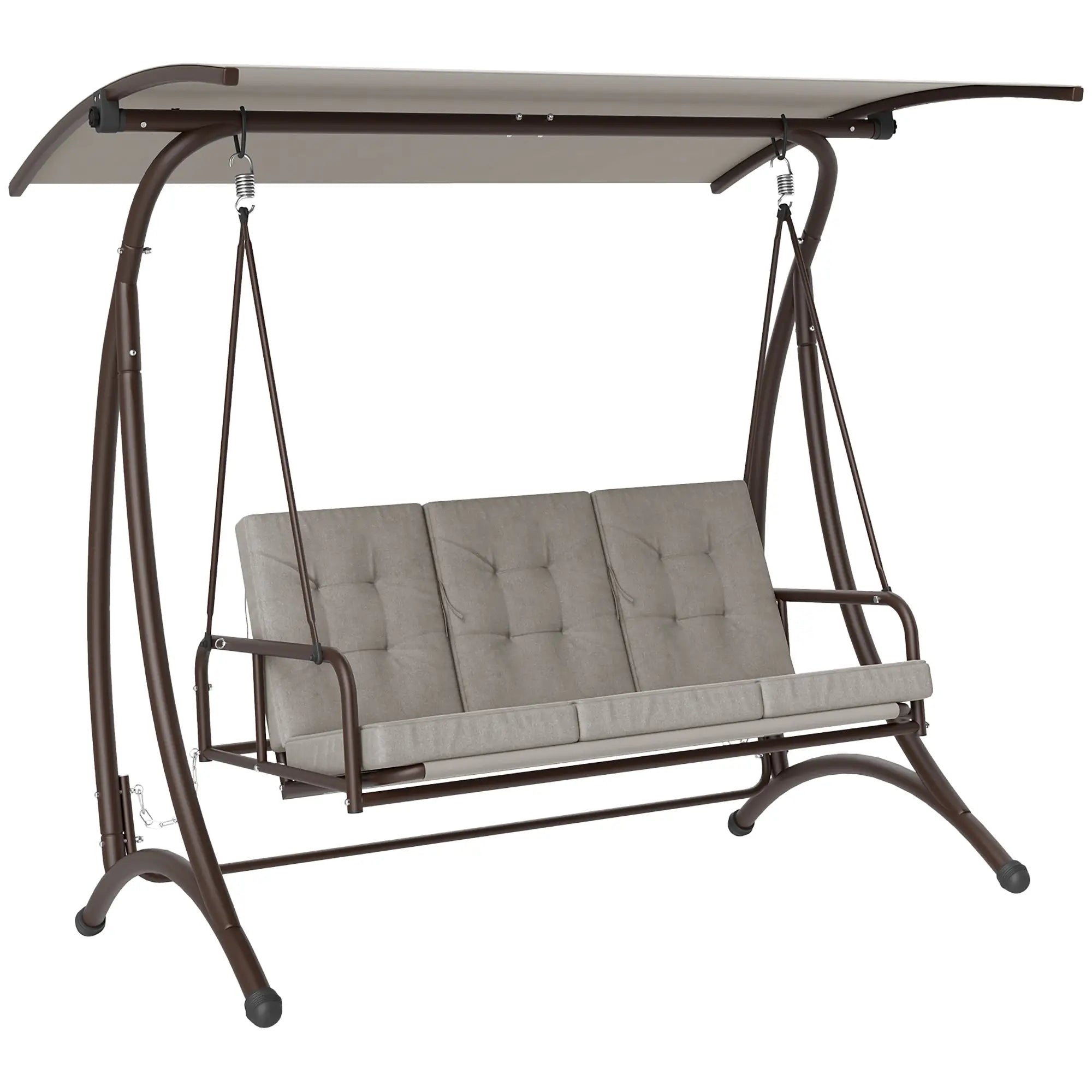 Grey Convertible Three-Seater Swing Bed & Chair