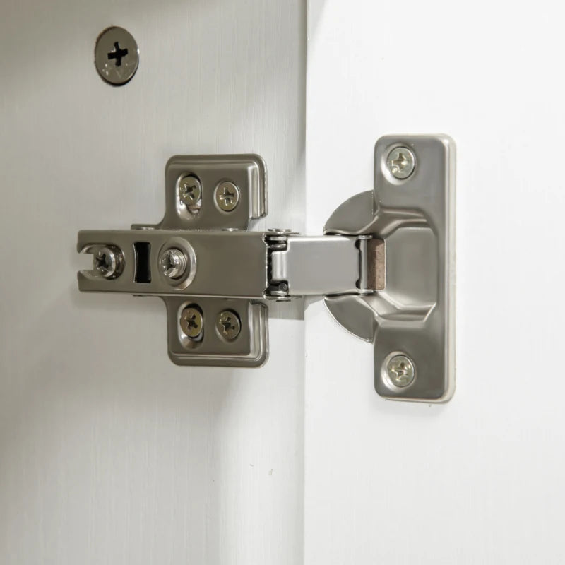 Vinsetto Two-Tier Locking Office Storage Cabinet - Modern White File Organizer for Home & Office Use