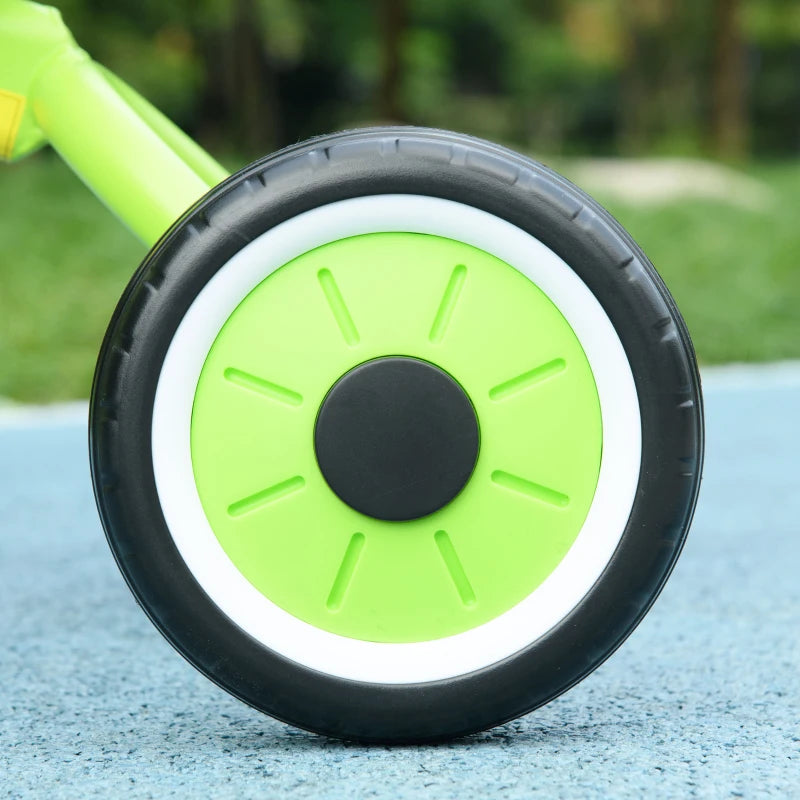 Adjustable Kids Tricycle with Basket and Bell for Ages 2-5 Years Green