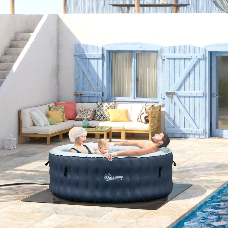 Round Inflatable Hot Tub - Dark Blue