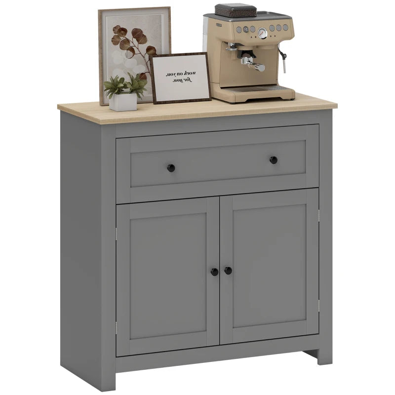 Modern Sideboard Storage Cabinet with Adjustable Shelf and Drawer for Living Room Dining Room Hallway Grey