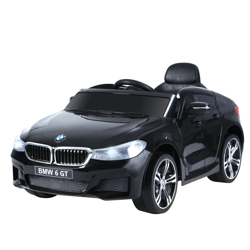 Licensed BMW 6GT Kids Electric Ride On Car 6V with Remote Control - Black Color