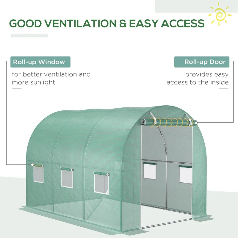 Greenhouse PE Cover for 3x2x2m Tunnel Greenhouse - Winter Garden Plant Protection