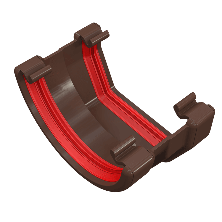 Freefoam Freeflow 112mm Half Round to Ogee Gutter Adaptor - Leather Brown