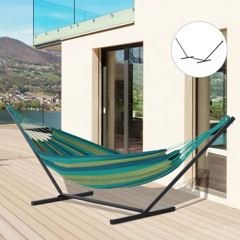 Universal Metal Hammock Stand - 3.6m Extra-long - Outdoor Garden Camping - Stand Only (Black)