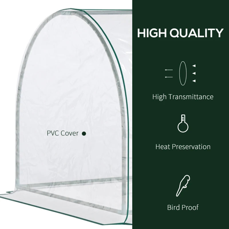 Durable Tunnel Greenhouse with Roll-Up Door