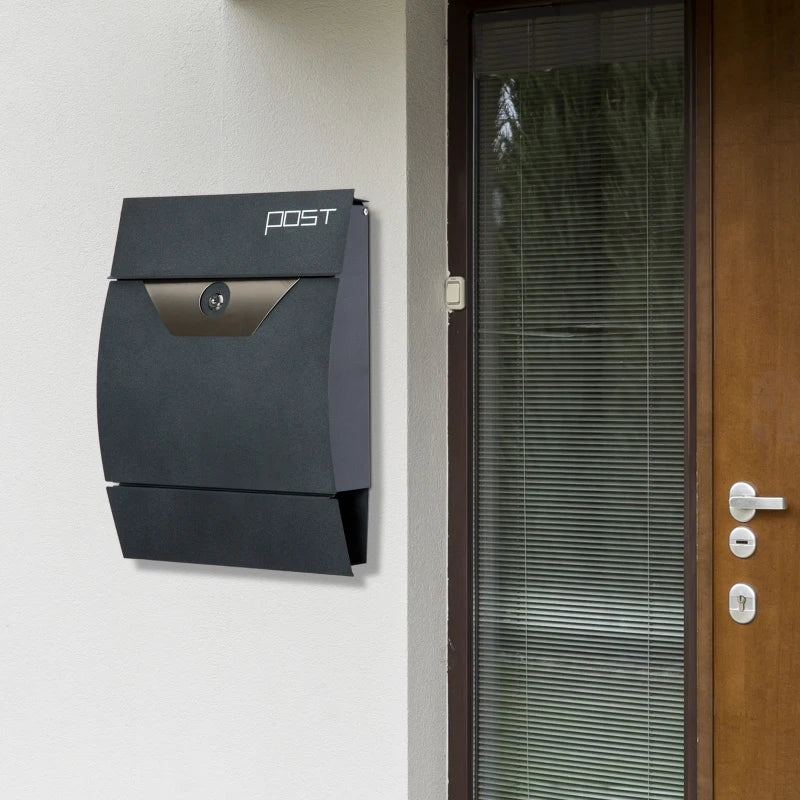Wall-Mounted Mailbox for Letters and Newspapers