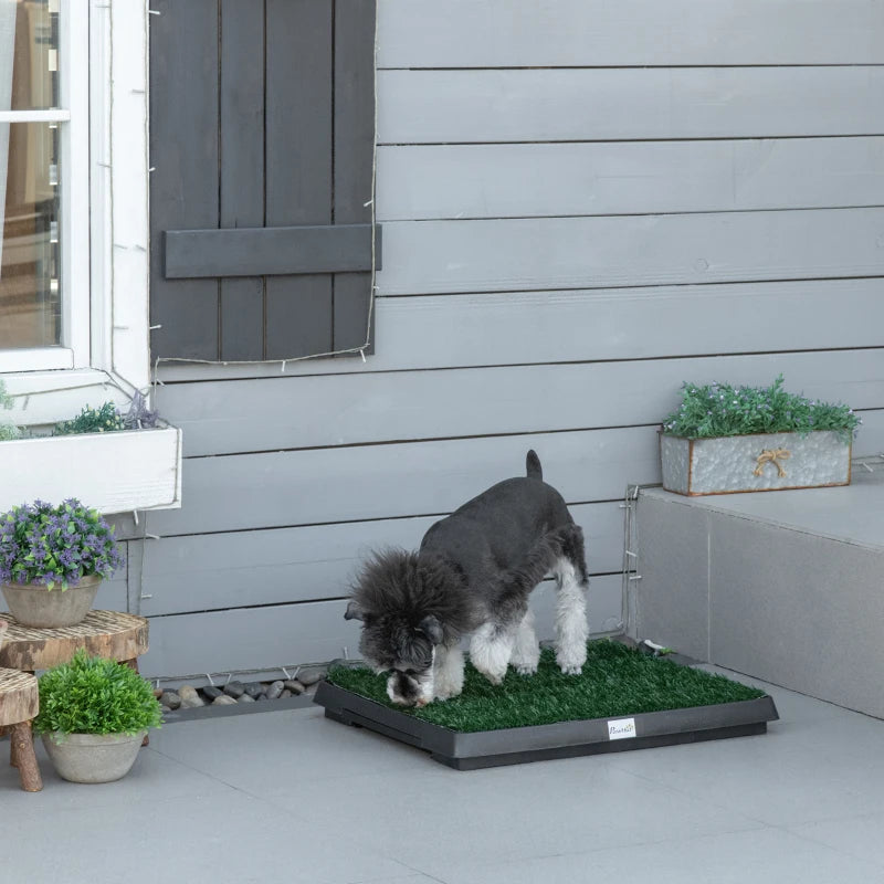 Indoor Pet Dog Toilet Mat - Potty Training Grass Restroom with Tray & Loo Pad for Easy Cleanup