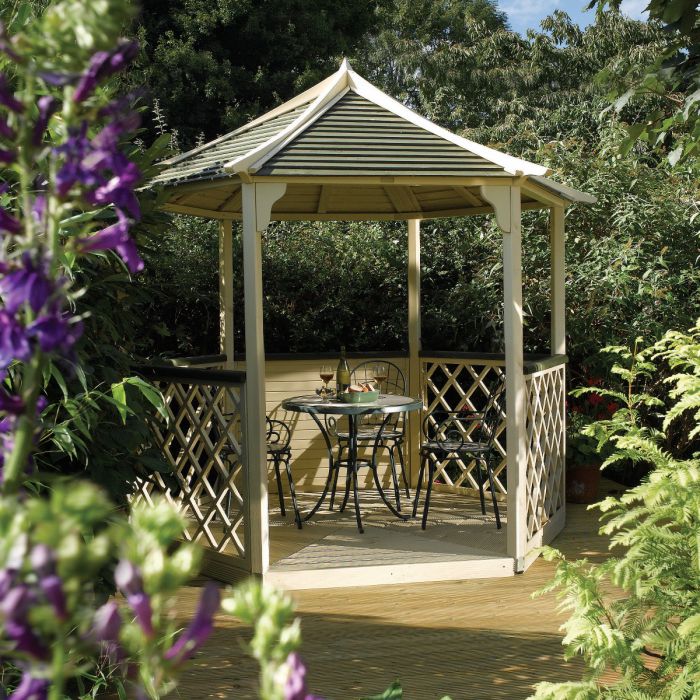 Hexagonal Wooden Gazebo - 2700 x 3000 x 2600mm