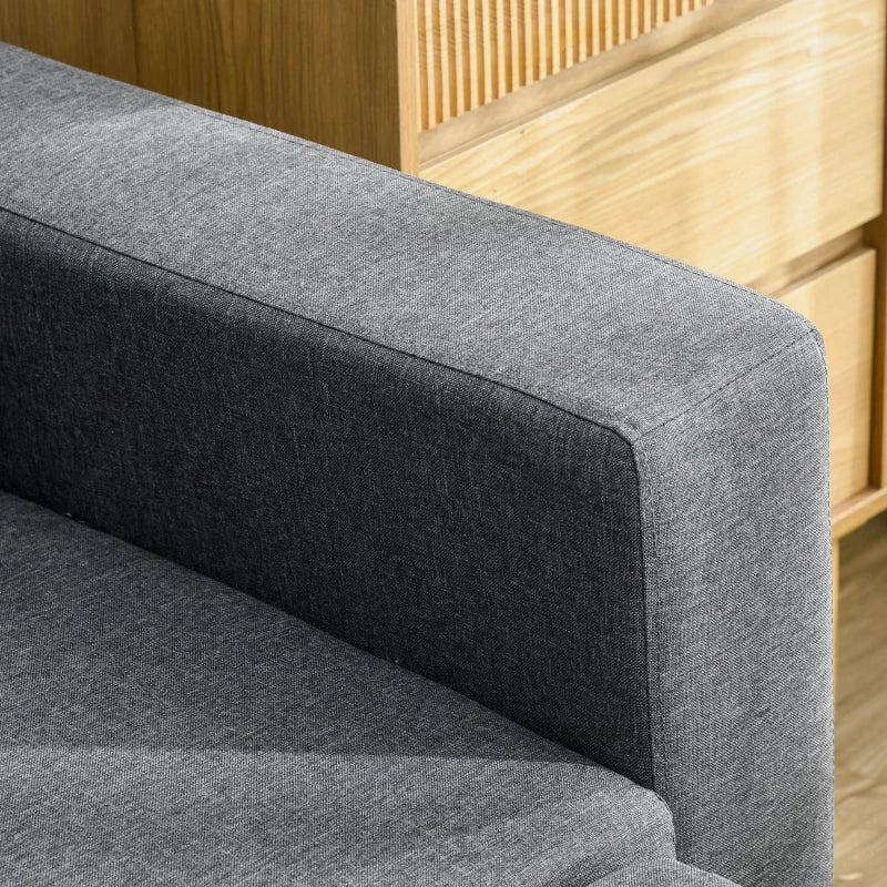 Stylish Dark Grey Corner Sofa Bed with Storage, 3-Seater Pull-Out Design, Reversible Chaise for Living Room