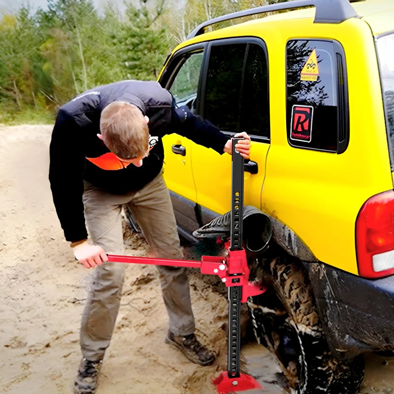 3 Tonne High Lift Farm Jack 33 Inch for 4x4 Tractors Trucks Agricultural Use Red