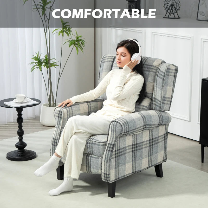 Grey 160° Reclining Armchair with Footrest for Ultimate Comfort and Relaxation