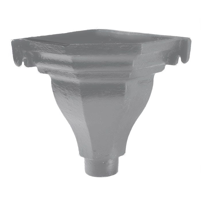 Hargreaves Cast Iron 65mm outlet H1A Corner Rainwater Head - Primed