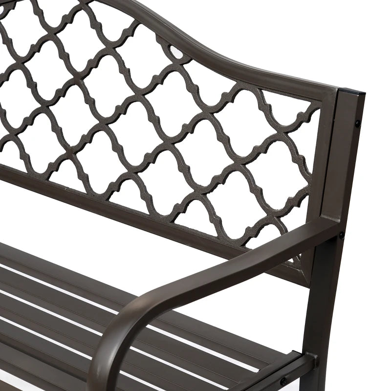 Antique Style Cast Iron Outdoor Bench - Black