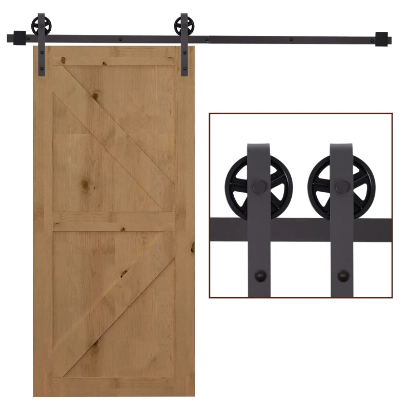 6ft Sliding Barn Door Track Kit Set