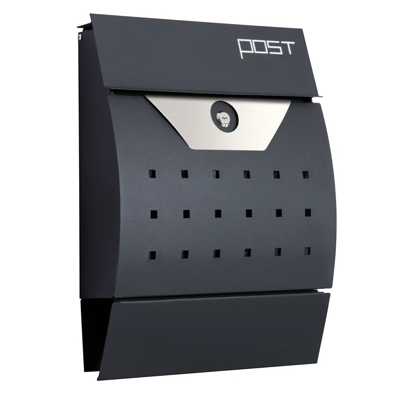 Berbox Wall-Mounted Steel Mailbox for Home Use