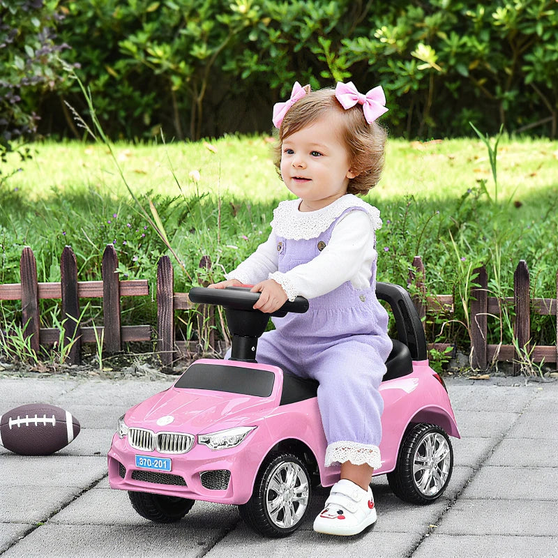 Pink Ride-On Car for Toddlers - Baby Walker Foot-to-Floor Sliding Car - Fun and Safe Outdoor Toy