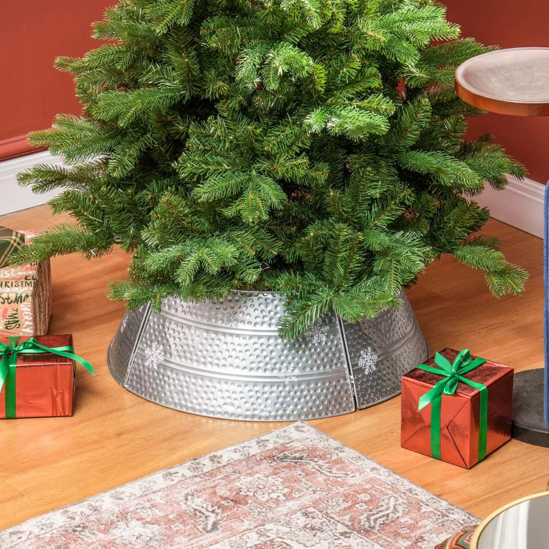 66cm Hammered Steel Christmas Tree Base Collar - Durable, Stylish Support for Holiday Decor - Perfect for Any Christmas Tree
