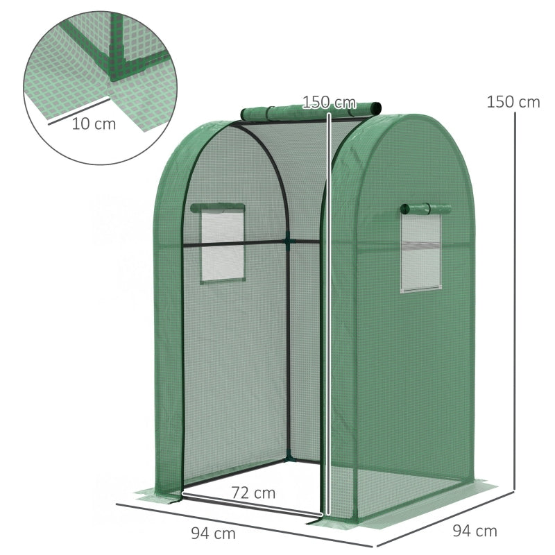 Mini Portable Greenhouse - 94 x 94cm Green Garden