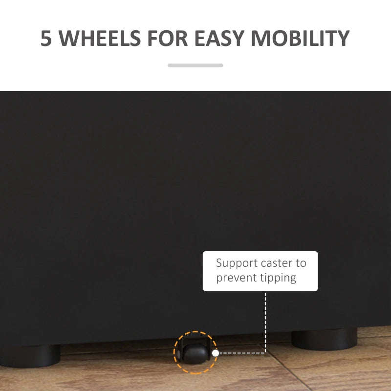 Vinsetto Lockable Rolling Filing Cabinet - 3 Drawer Steel Office Storage Unit for A4, Letter & Legal Files