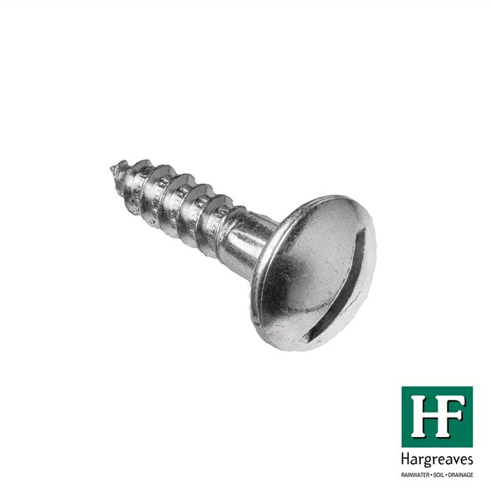 Hargreaves Cast Iron 6.3 x 38mm Gutter Fixing Screw with Washer