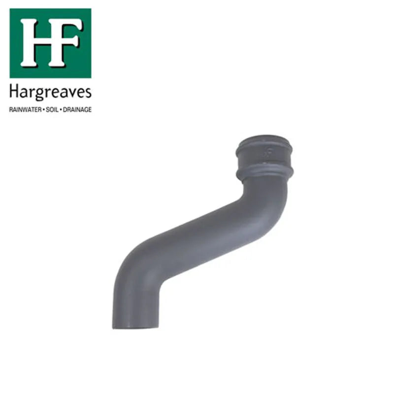 Hargreaves Cast Iron 65mm Rainwater Offset 230mm Projection - Primed