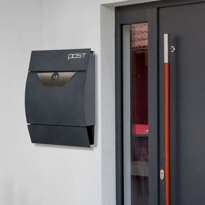 Wall-Mounted Mailbox for Letters and Newspapers