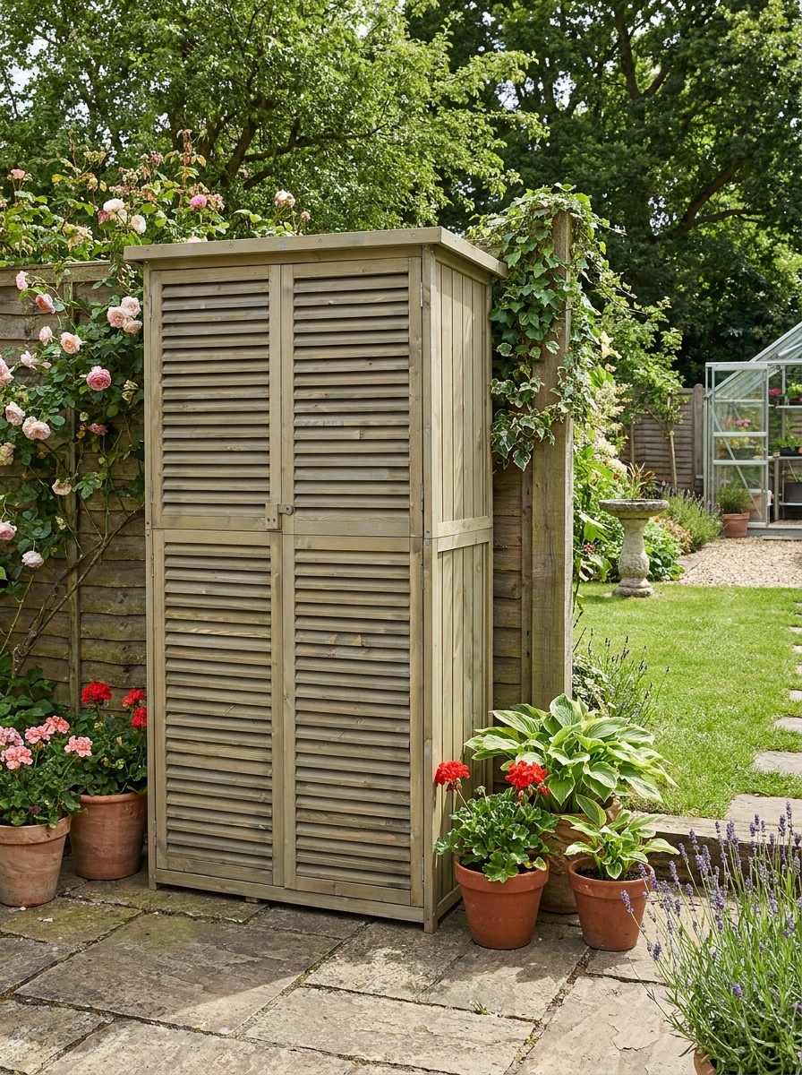 Wooden Garden Storage Shed with Asphalt Roof