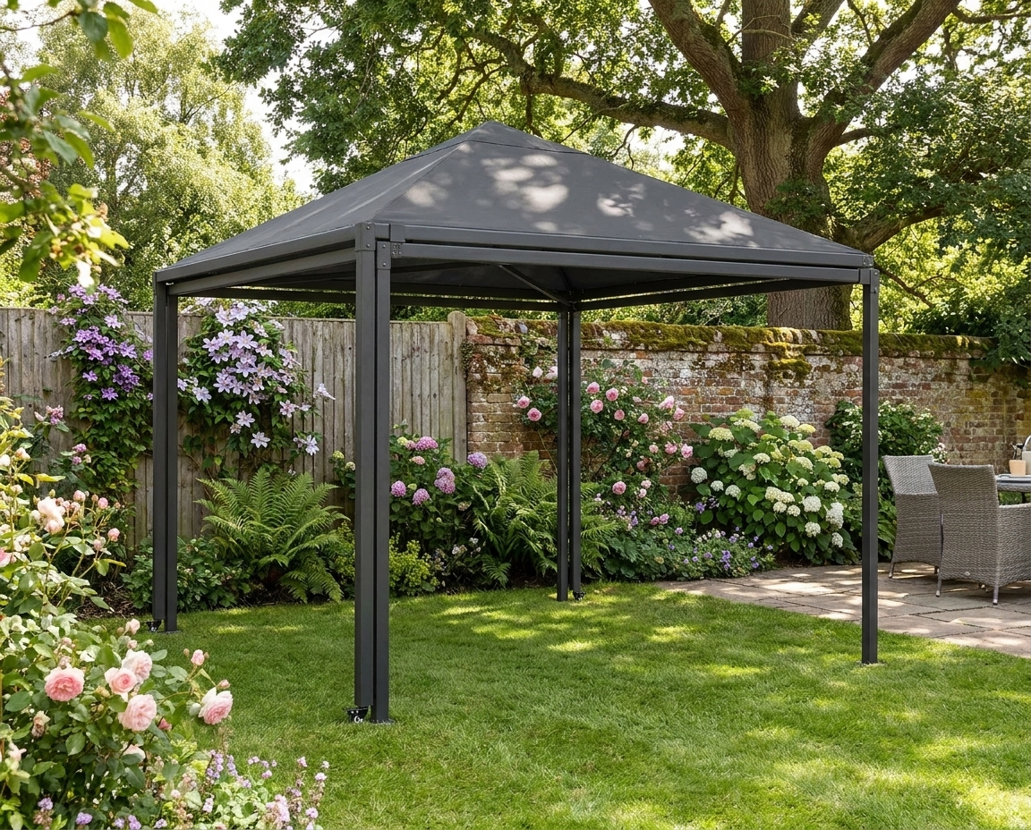 Extendable Metal Hard Top Gazebo with Wheels, UPF30+