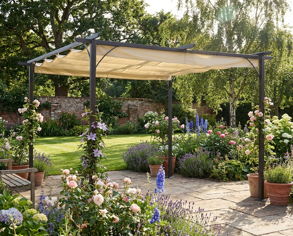 3.5m x 3.5m Metal Pergola Marquee