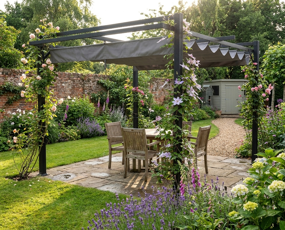 3m x 3m Aluminium Barbecue Pergola