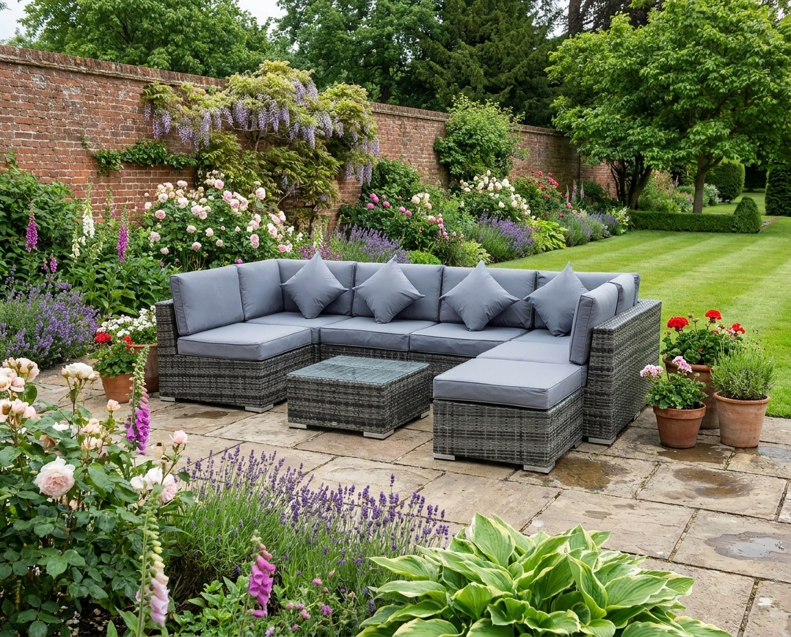 ElegaRattan 8-Piece All-Weather Lounge Set