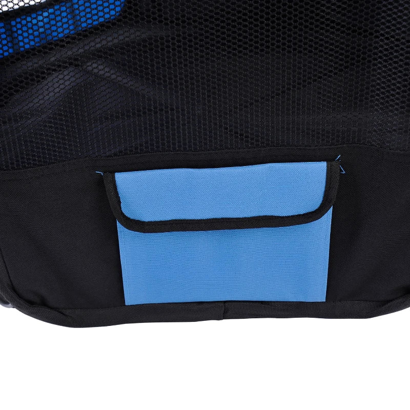 Portable Cat Dog Playpen - Indoor Outdoor Pet Pen for Puppies, Rabbits, Guinea Pigs - 90cm Diameter, 41cm Height, Blue