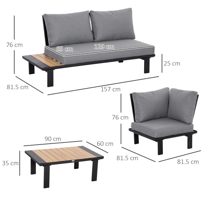 L Shaped Aluminium Sofa Set