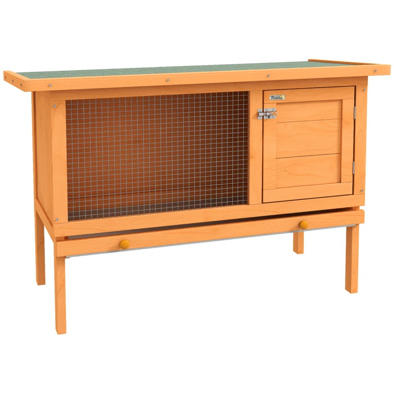Outdoor Rabbit Hutch & Guinea Pig Cage - Spacious Bunny Shelter, 90 x 45 x 65cm, Weatherproof & Durable