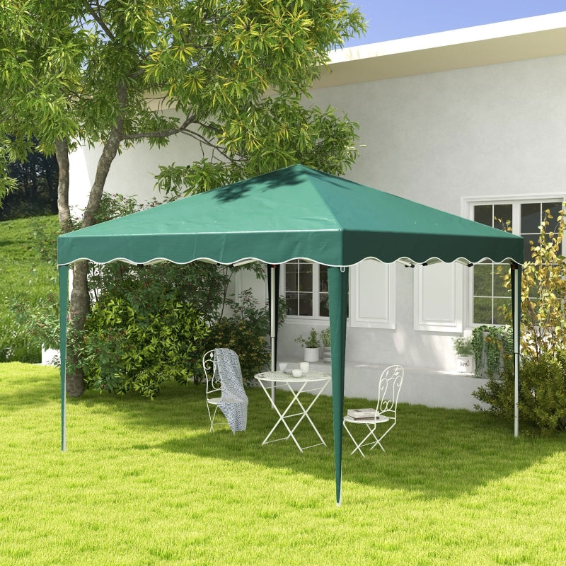 Green Adjustable Height Pop-Up Gazebo with Bag