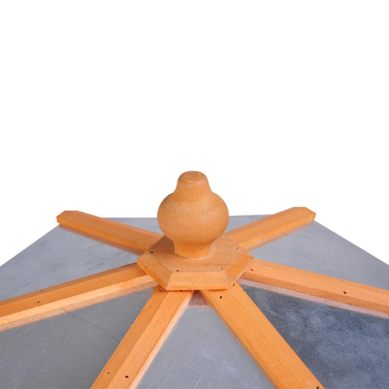 Wooden Bird Table - Free Standing Feeder Station for Garden, Sheltered Parrot Stand, Birdhouse 40x113cm