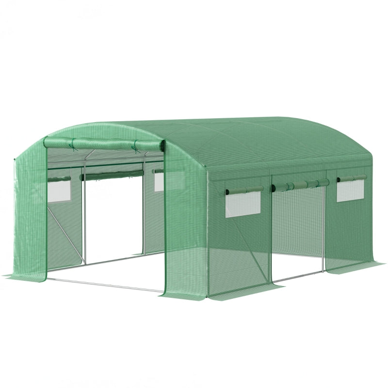 13 x 9.8ft Walk-In Greenhouse (Green)