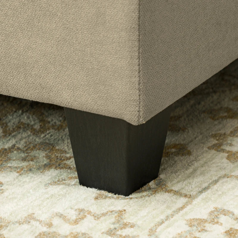 Light Brown 'L' Shape Modular Storage Sofa for Stylish Living Room Organisation