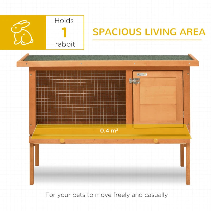 Outdoor Rabbit Hutch & Guinea Pig Cage - Spacious Bunny Shelter, 90 x 45 x 65cm, Weatherproof & Durable