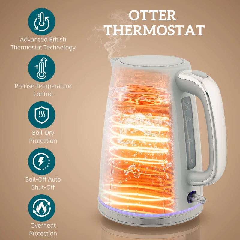 Stylish Grey Kettle and Toaster Set - Modern Kitchen Appliances for Effortless Breakfasts and Elegant Home Decor