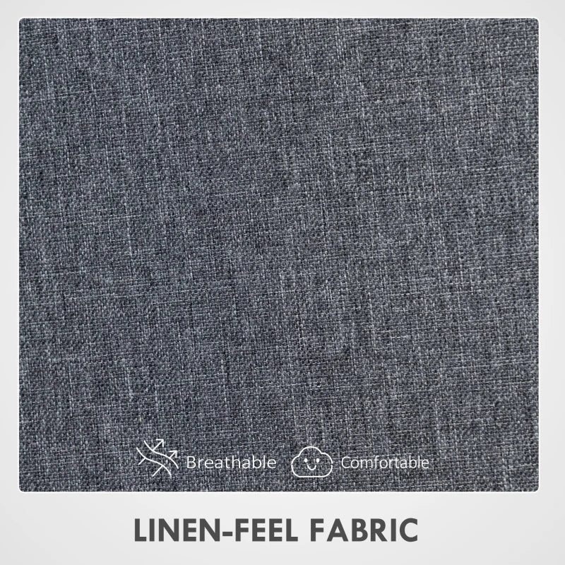 Ergonomic Fabric High Back Office Chair in Grey - Stylish Comfort for Home & Office Use