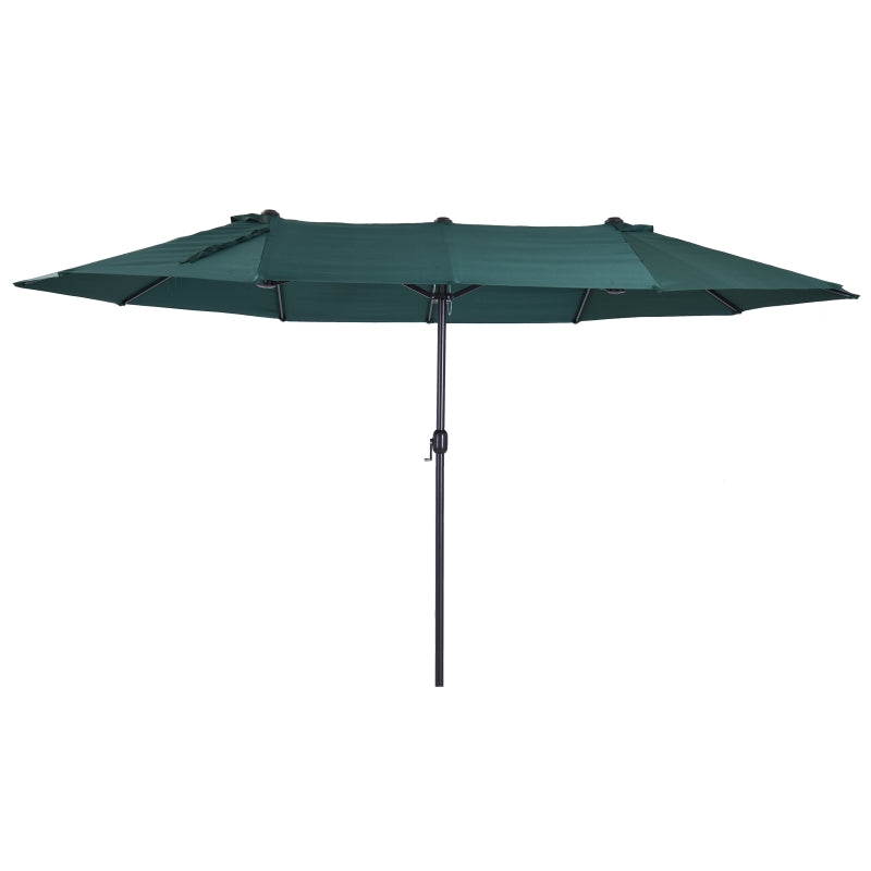 Green Double-Sided 4.6m Garden Sun Umbrella